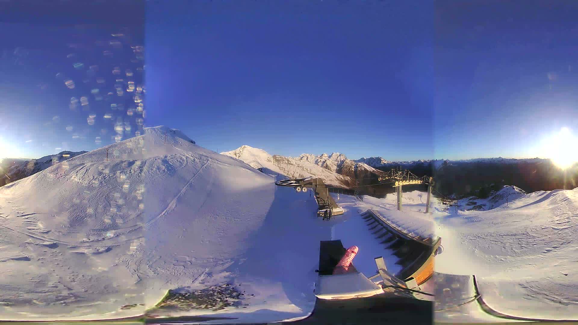 Puy-Saint-Vincent Peak Point Ski Slope,  Pendine  360 Panaromic  Live Camera - Briancon, Hautes-Alpes, Provence-Alpes-Cote d’Azur, France