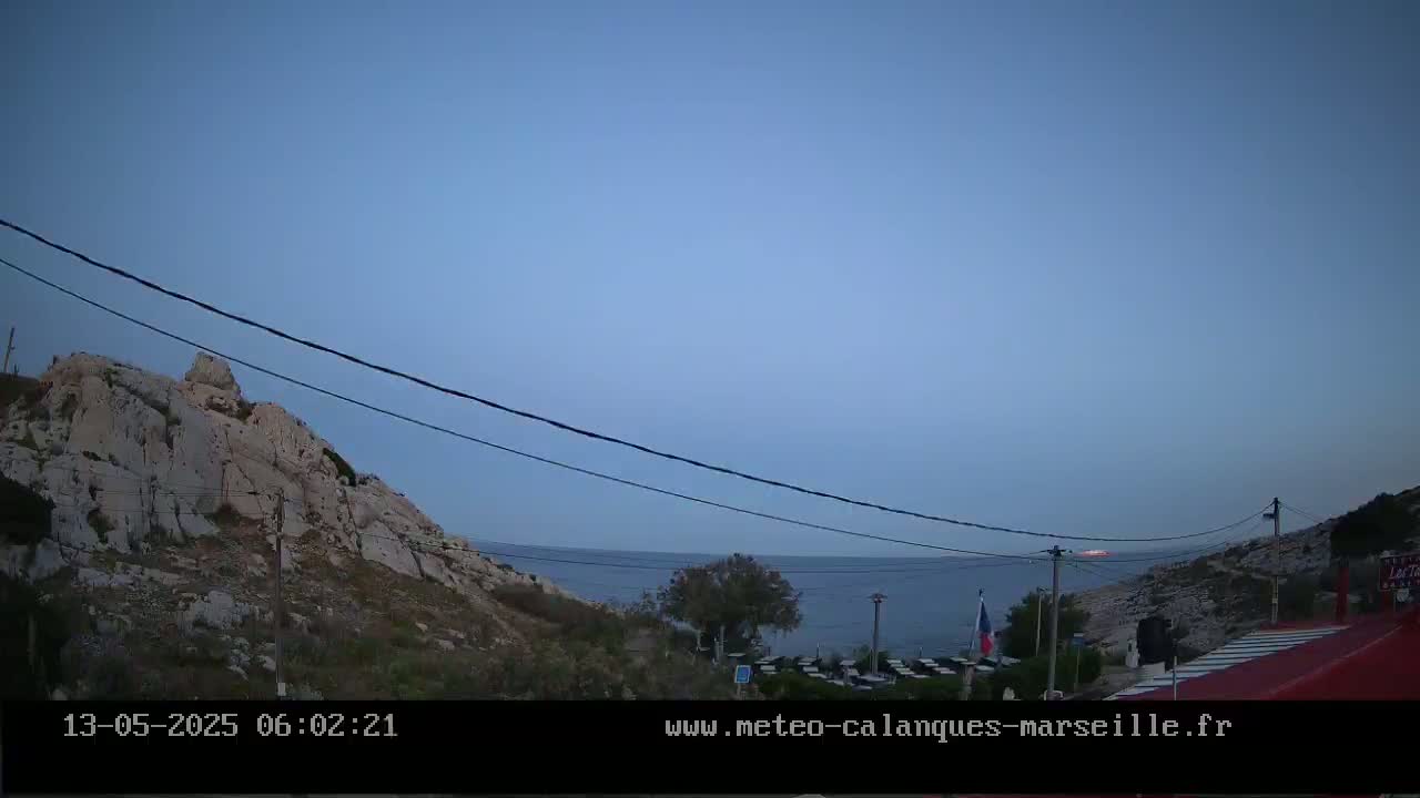 Marseille,  Calanque Samena Mediterrenian Live Cam - Marseille, Bouches-du-Rhone, Provence-Alpes-Cote d’Azur, France