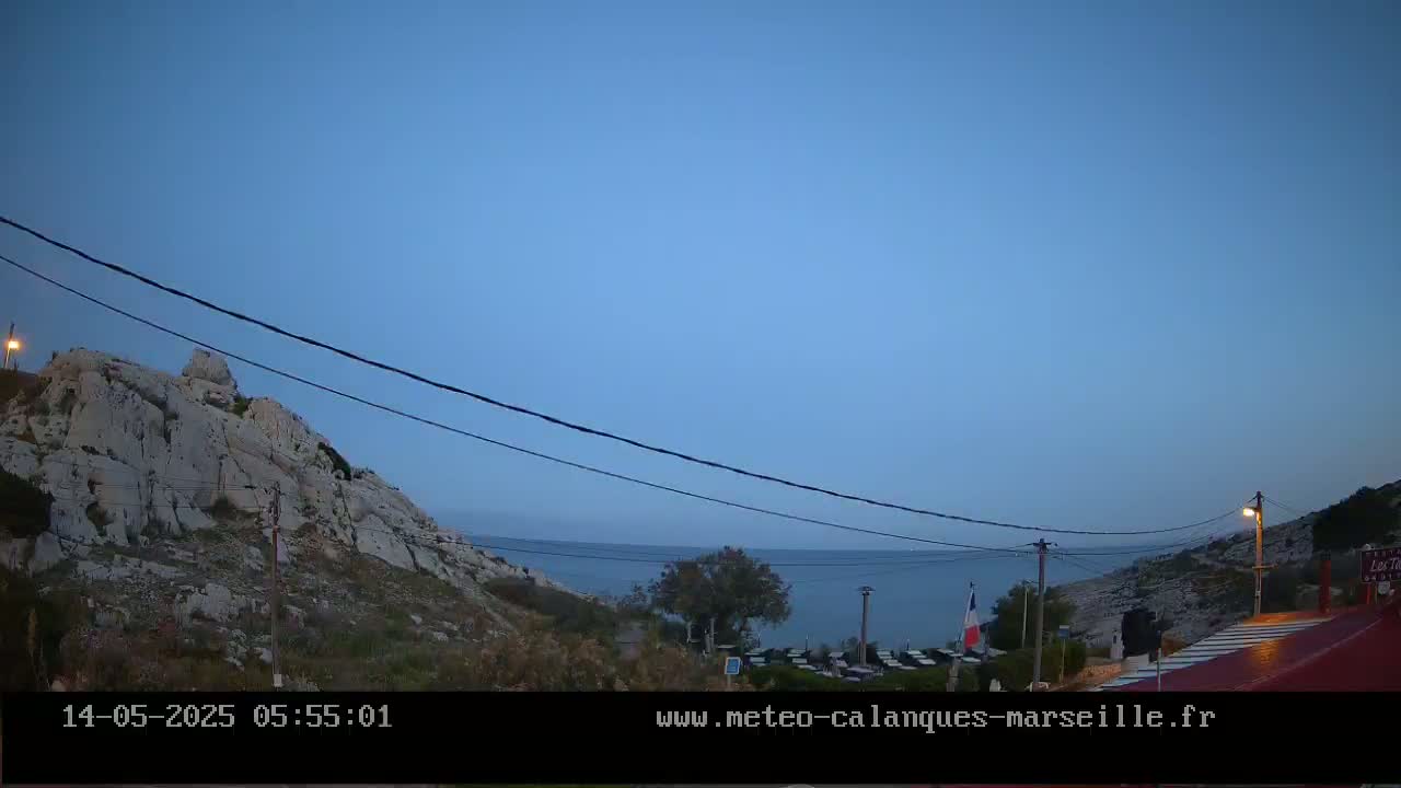 Marseille,  Calanque Samena Mediterrenian Live Cam - Marseille, Bouches-du-Rhone, Provence-Alpes-Cote d’Azur, France