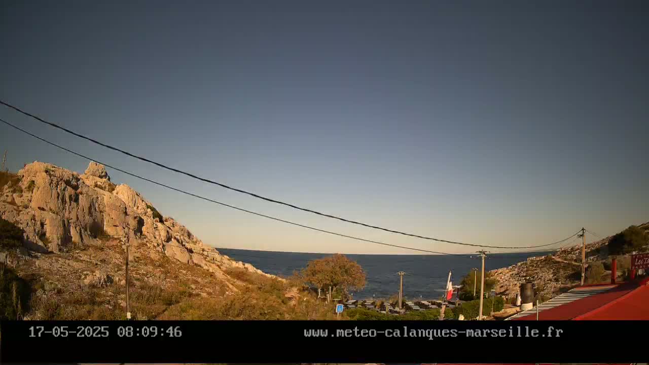 Marseille,  Calanque Samena Mediterrenian Live Cam - Marseille, Bouches-du-Rhone, Provence-Alpes-Cote d’Azur, France