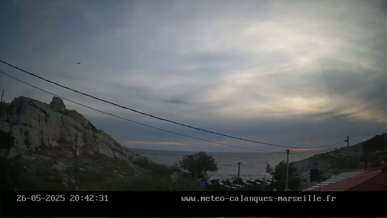 Marseille,  Calanque Samena Mediterrenian Live Cam - Marseille, Bouches-du-Rhone, Provence-Alpes-Cote d’Azur, France