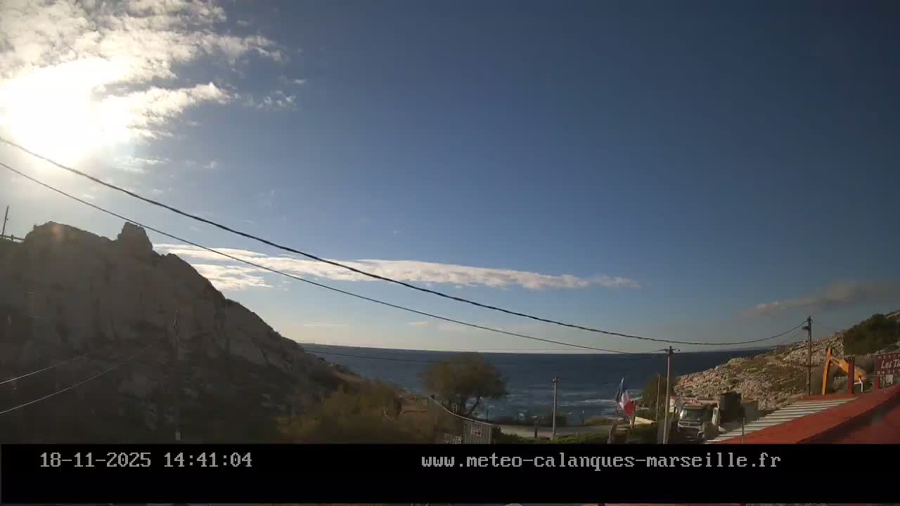Marseille,  Calanque Samena Mediterrenian Live Cam - Samena, Montredon, Marseille, Bouches-du-Rhone, Provence-Alpes-Cote d’Azur, France