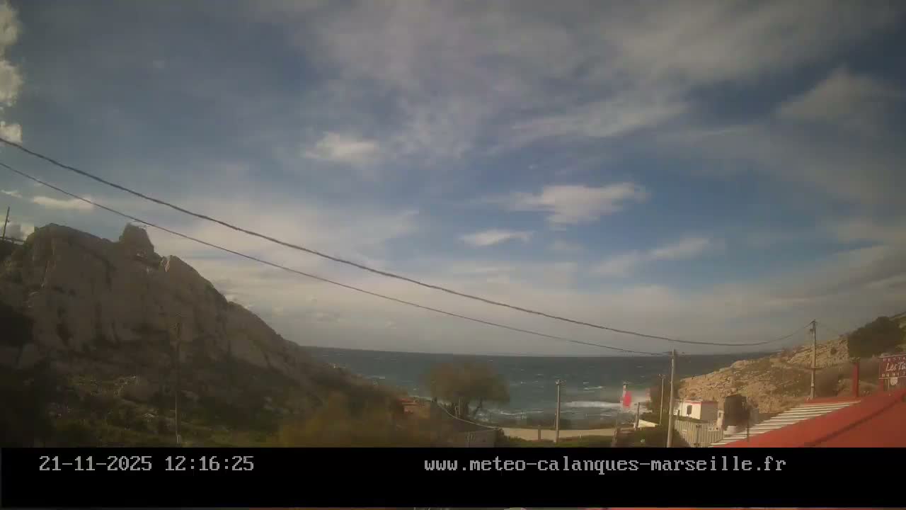 Marseille,  Calanque Samena Mediterrenian Live Cam - Samena, Montredon, Marseille, Bouches-du-Rhone, Provence-Alpes-Cote d’Azur, France
