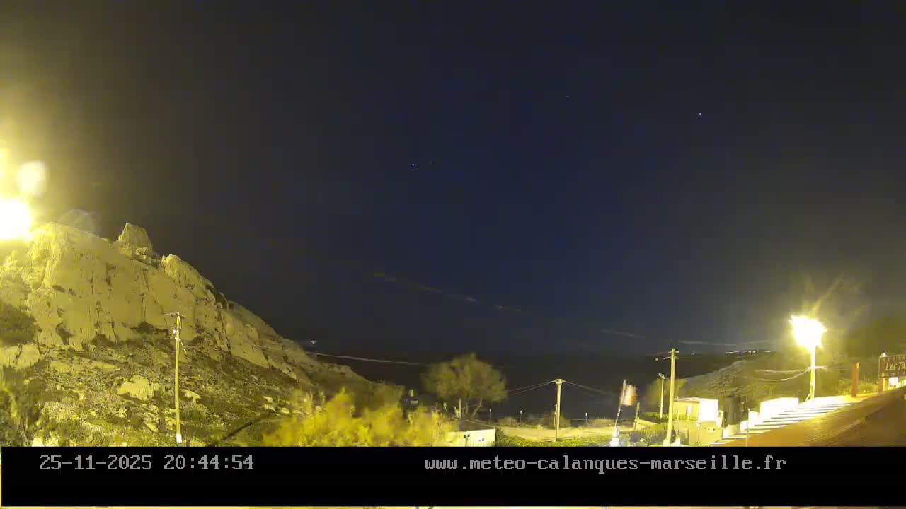 Marseille,  Calanque Samena Mediterrenian Live Cam - Samena, Montredon, Marseille, Bouches-du-Rhone, Provence-Alpes-Cote d’Azur, France