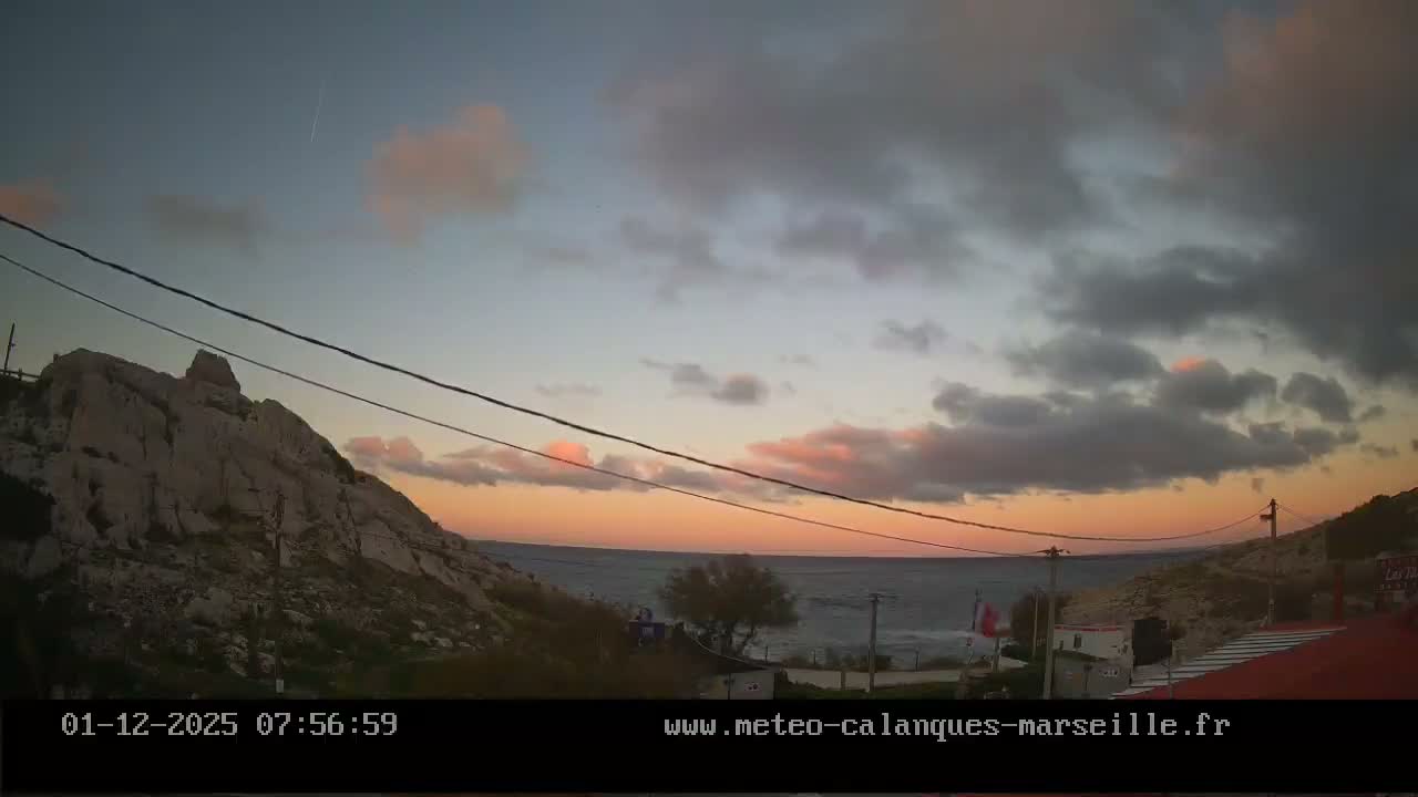Marseille,  Calanque Samena Mediterrenian Live Cam - Samena, Montredon, Marseille, Bouches-du-Rhone, Provence-Alpes-Cote d’Azur, France
