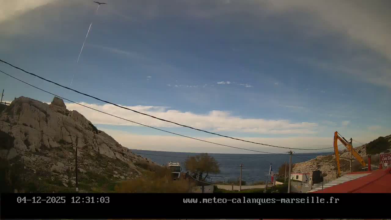 Marseille,  Calanque Samena Mediterrenian Live Cam - Samena, Montredon, Marseille, Bouches-du-Rhone, Provence-Alpes-Cote d’Azur, France
