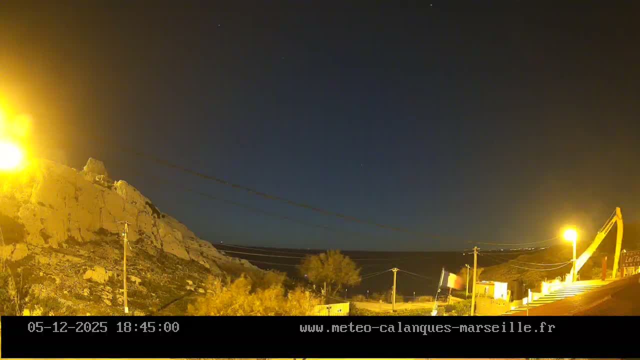 Marseille,  Calanque Samena Mediterrenian Live Cam - Samena, Montredon, Marseille, Bouches-du-Rhone, Provence-Alpes-Cote d’Azur, France
