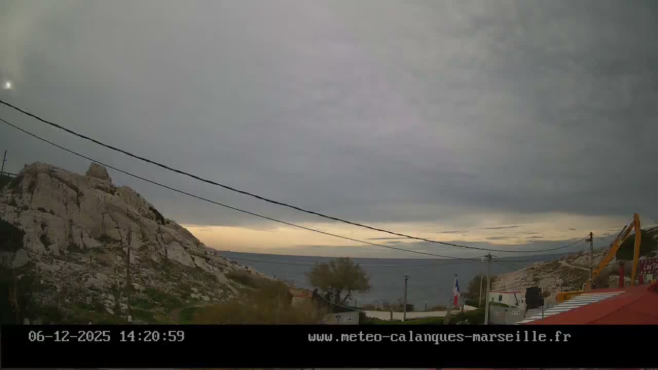 Marseille,  Calanque Samena Mediterrenian Live Cam - Samena, Montredon, Marseille, Bouches-du-Rhone, Provence-Alpes-Cote d’Azur, France
