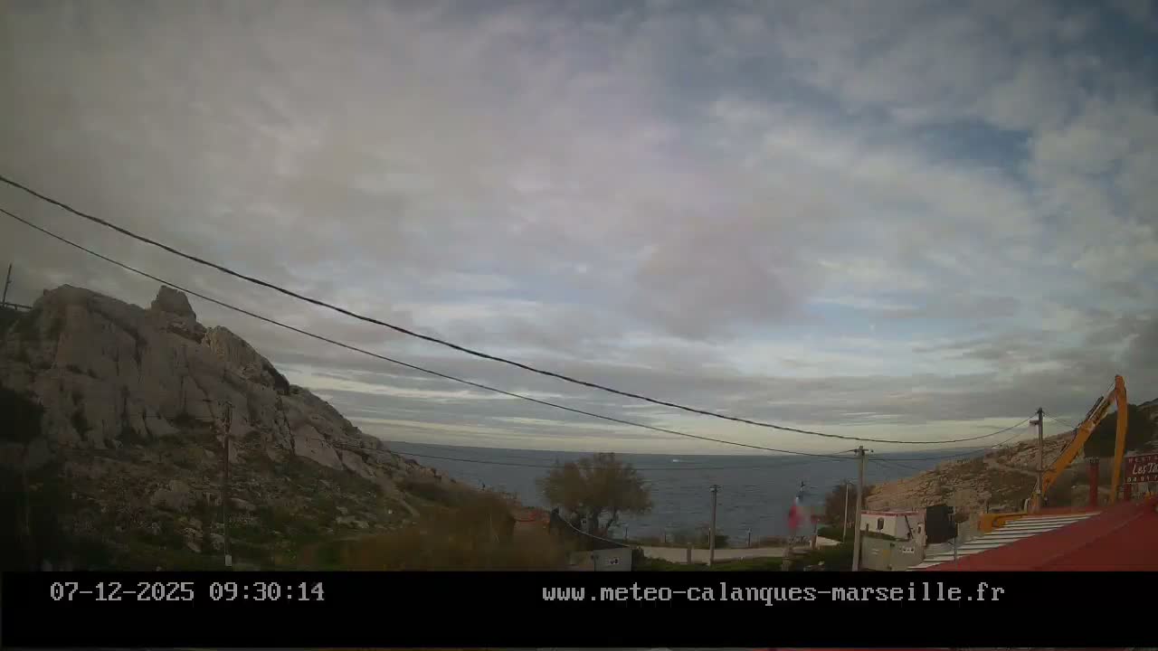 Marseille,  Calanque Samena Mediterrenian Live Cam - Samena, Montredon, Marseille, Bouches-du-Rhone, Provence-Alpes-Cote d’Azur, France
