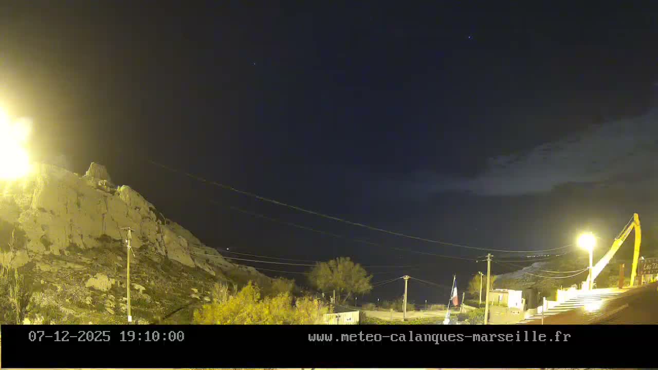 Marseille,  Calanque Samena Mediterrenian Live Cam - Samena, Montredon, Marseille, Bouches-du-Rhone, Provence-Alpes-Cote d’Azur, France