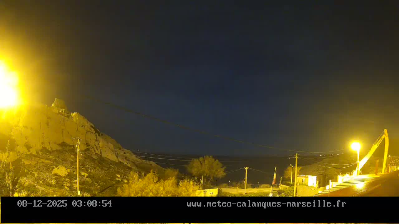 Marseille,  Calanque Samena Mediterrenian Live Cam - Samena, Montredon, Marseille, Bouches-du-Rhone, Provence-Alpes-Cote d’Azur, France
