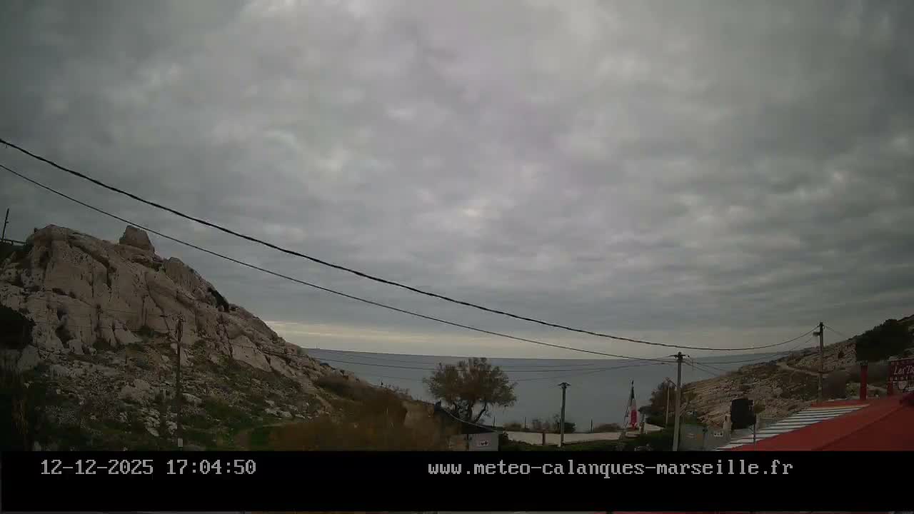Marseille,  Calanque Samena Mediterrenian Live Cam - Samena, Montredon, Marseille, Bouches-du-Rhone, Provence-Alpes-Cote d’Azur, France