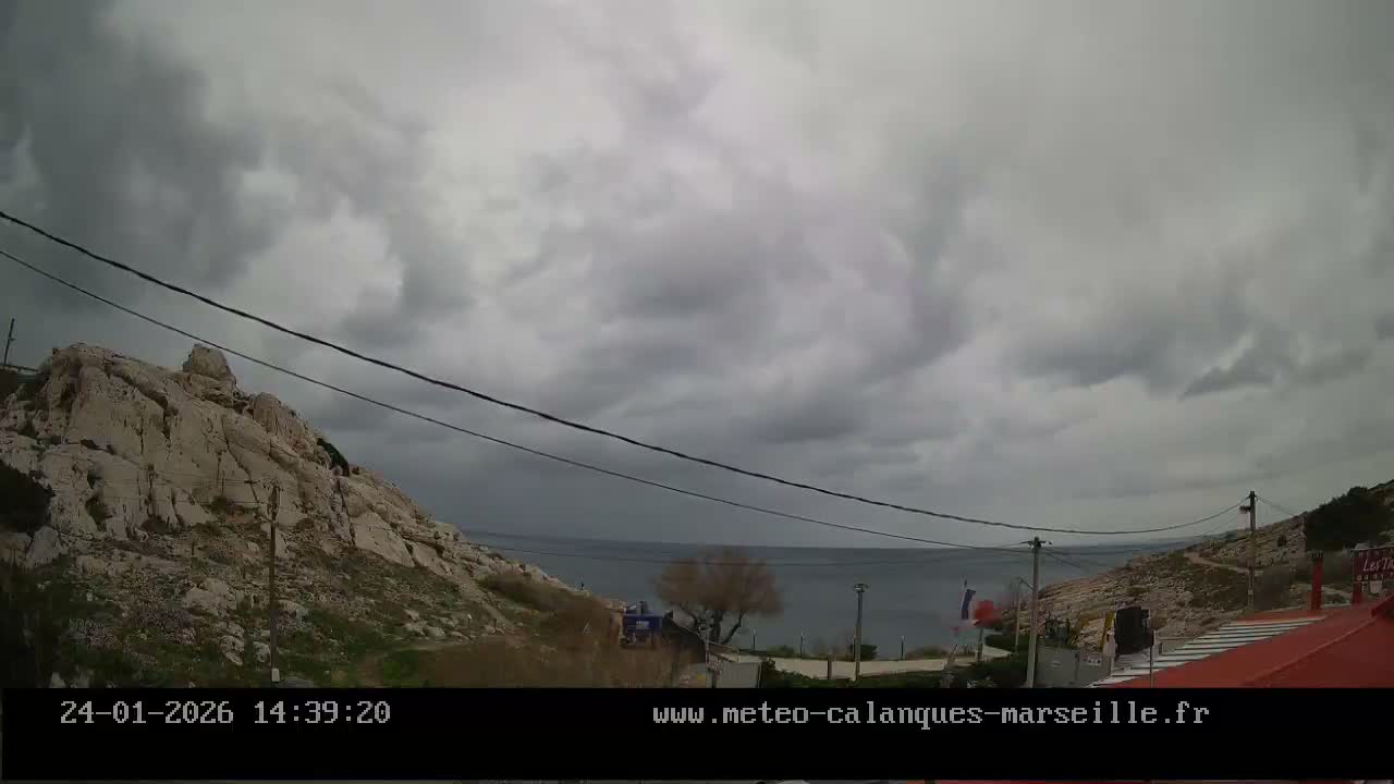 Marseille,  Calanque Samena Mediterrenian Live Cam - Samena, Montredon, Marseille, Bouches-du-Rhone, Provence-Alpes-Cote d’Azur, France