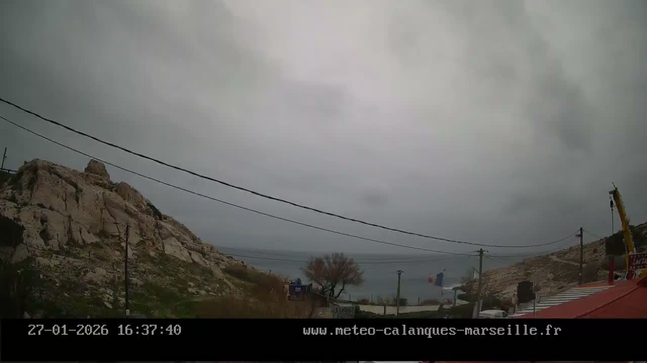Marseille,  Calanque Samena Mediterrenian Live Cam - Samena, Montredon, Marseille, Bouches-du-Rhone, Provence-Alpes-Cote d’Azur, France