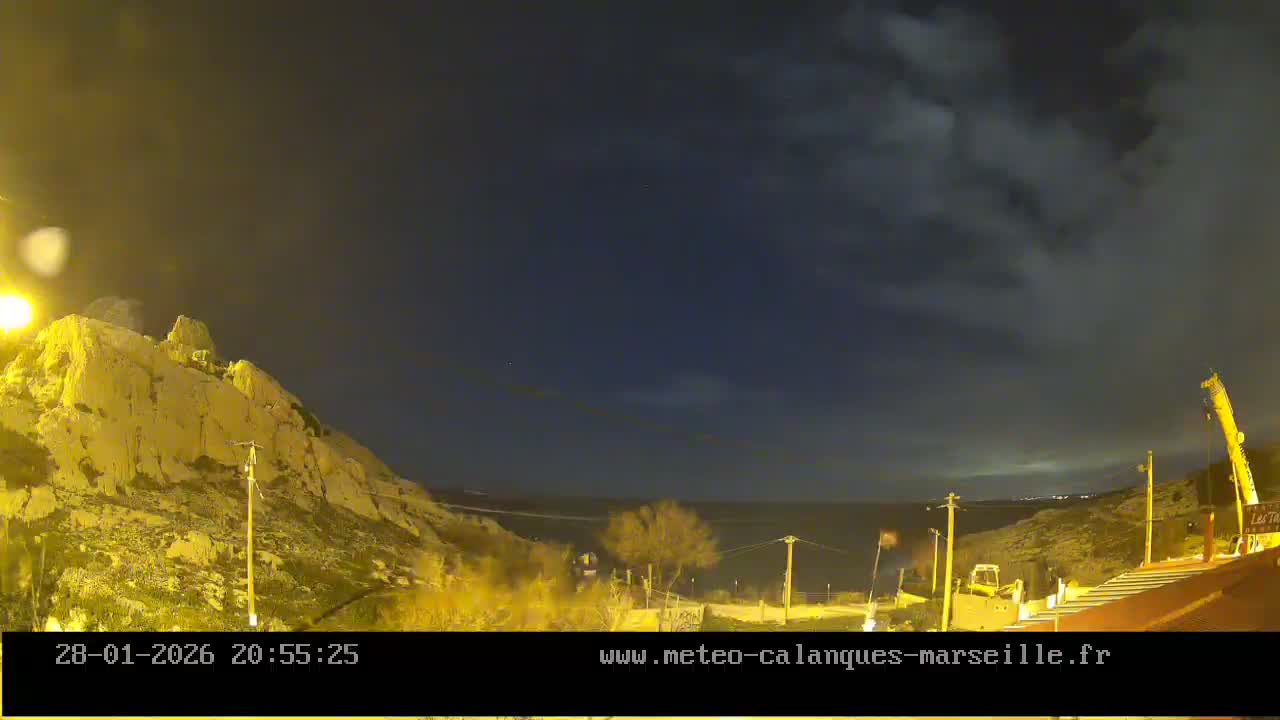 Marseille,  Calanque Samena Mediterrenian Live Cam - Samena, Montredon, Marseille, Bouches-du-Rhone, Provence-Alpes-Cote d’Azur, France