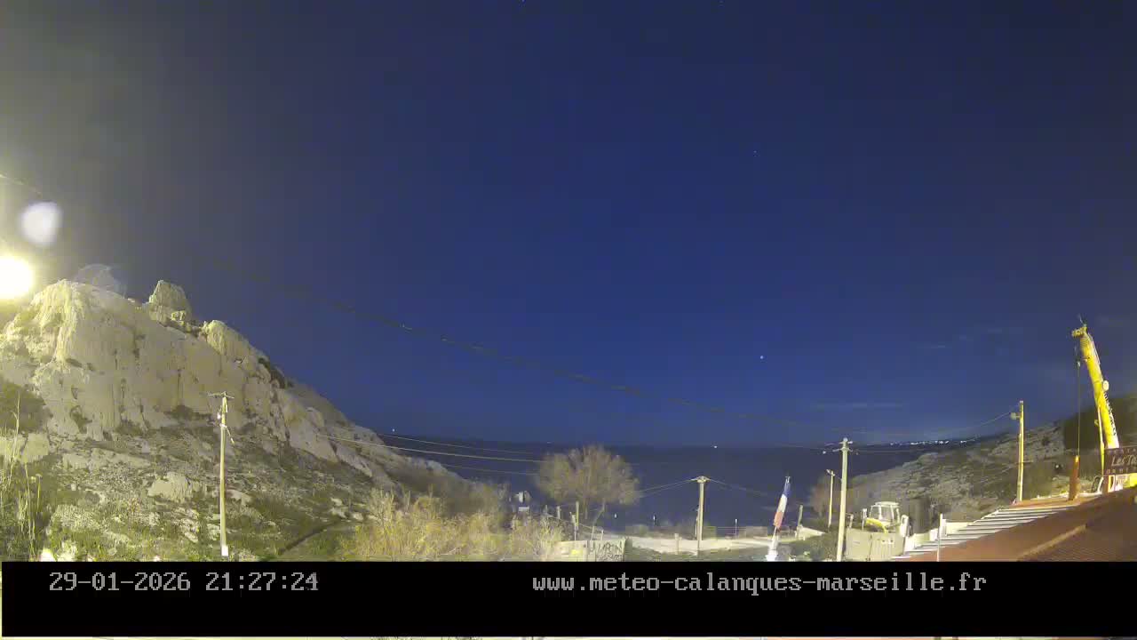 Marseille,  Calanque Samena Mediterrenian Live Cam - Samena, Montredon, Marseille, Bouches-du-Rhone, Provence-Alpes-Cote d’Azur, France