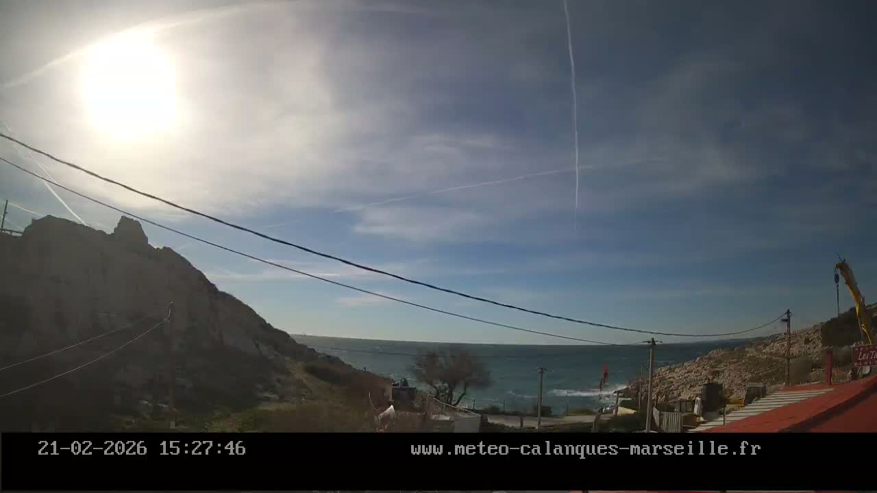 Marseille,  Calanque Samena Mediterrenian Live Cam - Samena, Montredon, Marseille, Bouches-du-Rhone, Provence-Alpes-Cote d’Azur, France