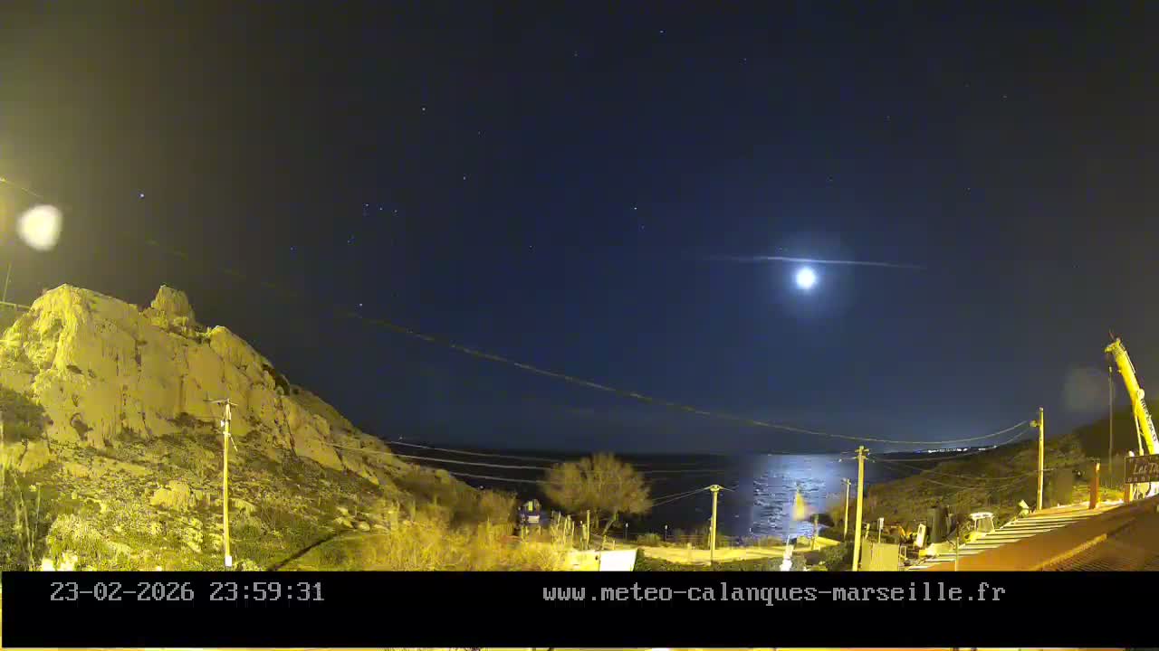 Marseille,  Calanque Samena Mediterrenian Live Cam - Samena, Montredon, Marseille, Bouches-du-Rhone, Provence-Alpes-Cote d’Azur, France