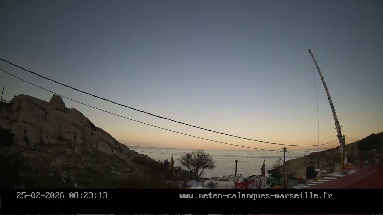 Marseille,  Calanque Samena Mediterrenian Live Cam - Samena, Montredon, Marseille, Bouches-du-Rhone, Provence-Alpes-Cote d’Azur, France