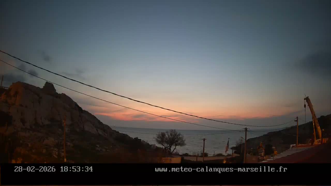 Marseille,  Calanque Samena Mediterrenian Live Cam - Samena, Montredon, Marseille, Bouches-du-Rhone, Provence-Alpes-Cote d’Azur, France