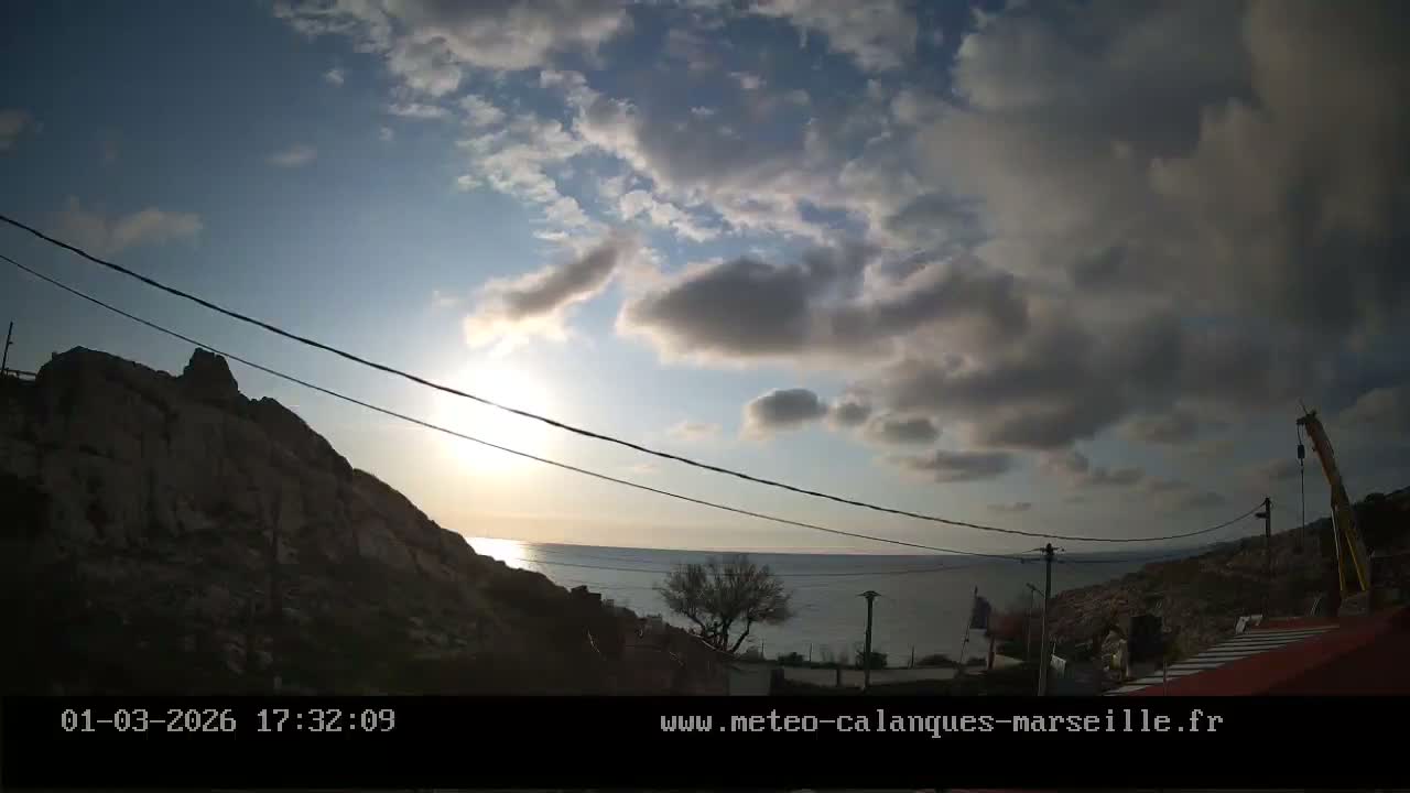 Marseille,  Calanque Samena Mediterrenian Live Cam - Samena, Montredon, Marseille, Bouches-du-Rhone, Provence-Alpes-Cote d’Azur, France