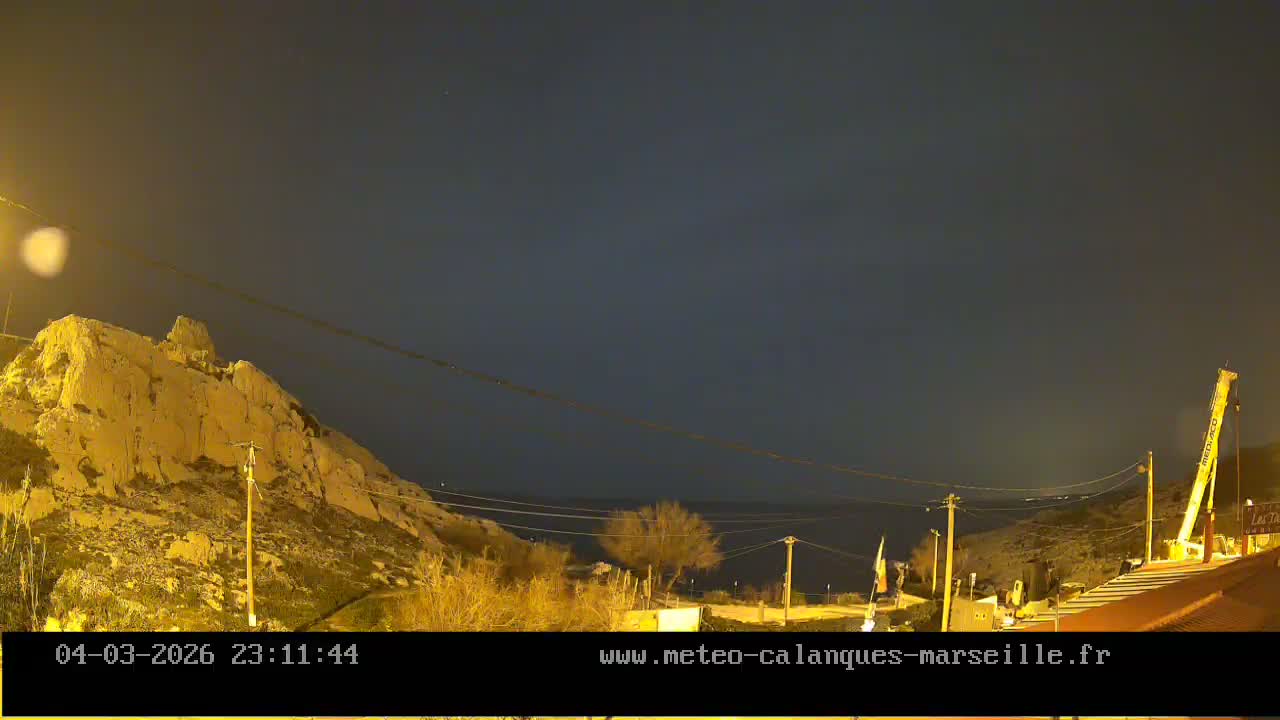 Marseille,  Calanque Samena Mediterrenian Live Cam - Samena, Montredon, Marseille, Bouches-du-Rhone, Provence-Alpes-Cote d’Azur, France