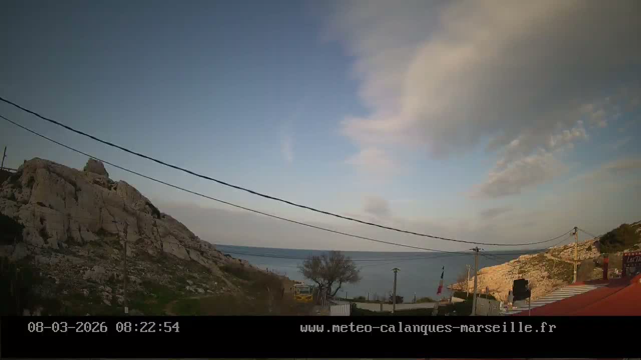 Marseille,  Calanque Samena Mediterrenian Live Cam - Samena, Montredon, Marseille, Bouches-du-Rhone, Provence-Alpes-Cote d’Azur, France