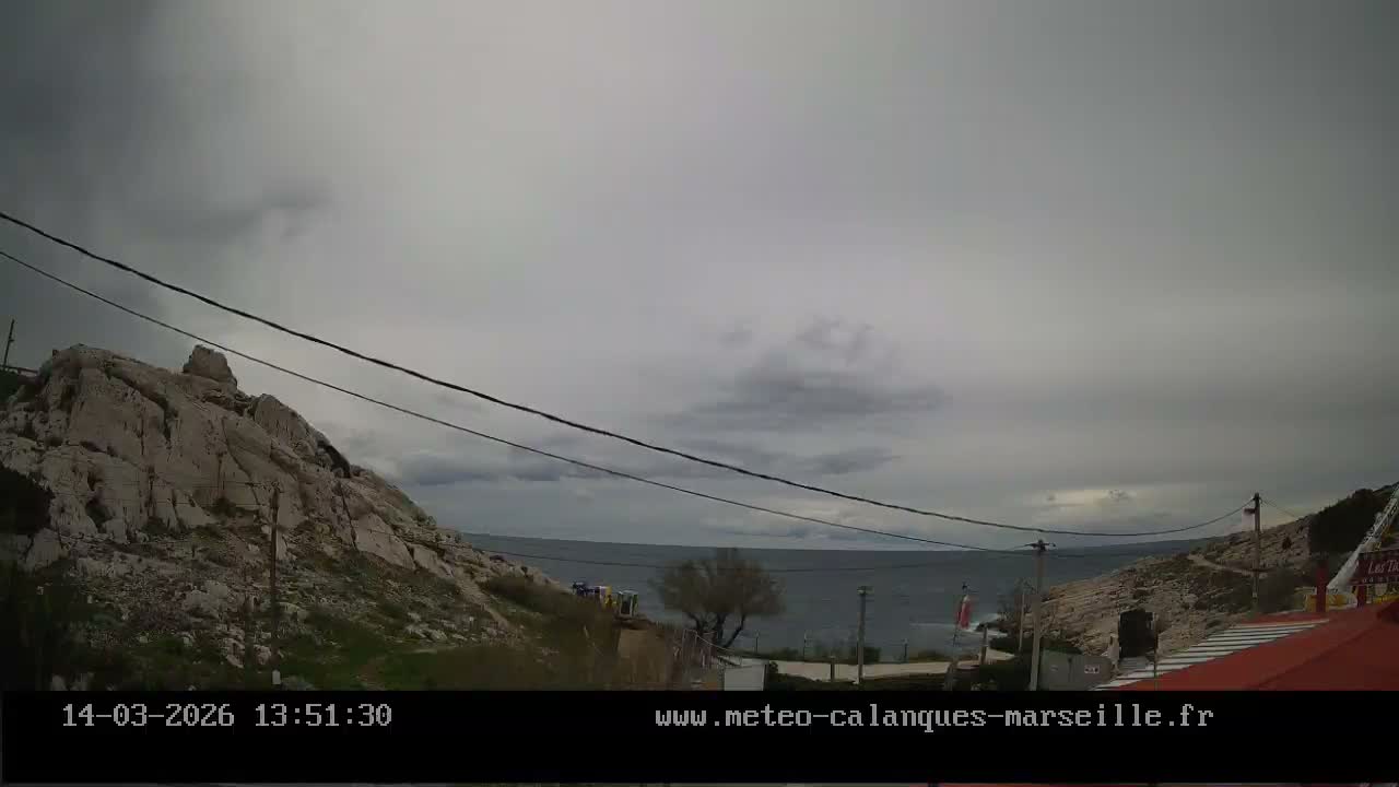 Marseille,  Calanque Samena Mediterrenian Live Cam - Samena, Montredon, Marseille, Bouches-du-Rhone, Provence-Alpes-Cote d’Azur, France