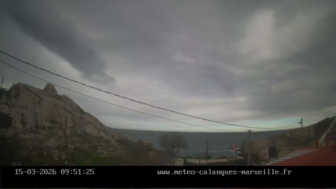 Marseille,  Calanque Samena Mediterrenian Live Cam - Samena, Montredon, Marseille, Bouches-du-Rhone, Provence-Alpes-Cote d’Azur, France