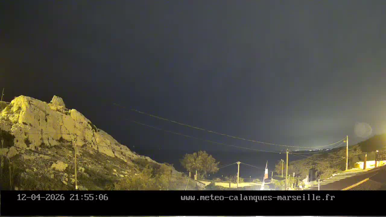 Marseille,  Calanque Samena Mediterrenian Live Cam - Samena, Montredon, Marseille, Bouches-du-Rhone, Provence-Alpes-Cote d’Azur, France