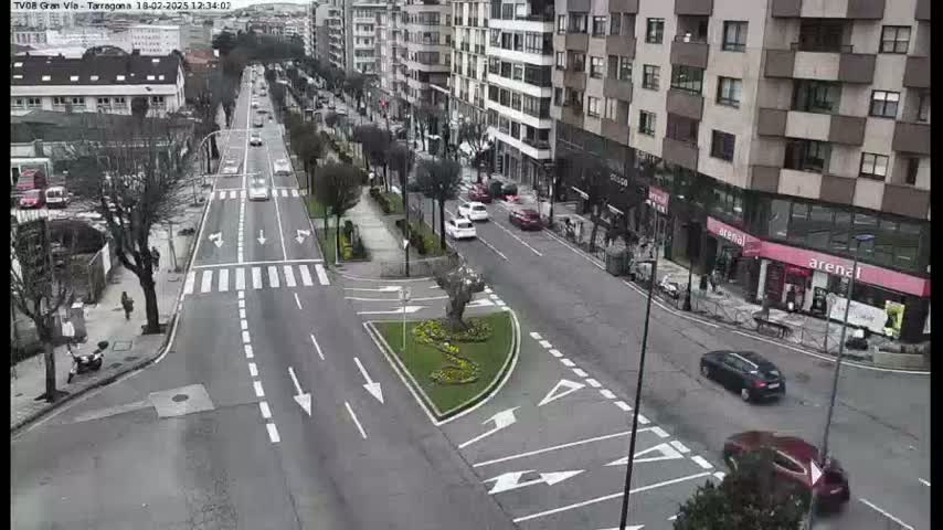 Vigo, Gran Via Avenue & Rua de Tarragona Avenue Live Cam - Pontevedra, Galicia, Spain