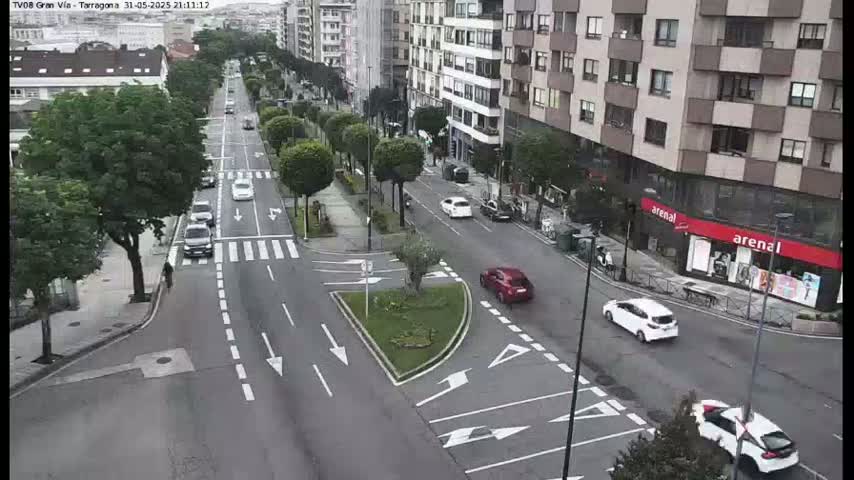 Vigo, Gran Via Avenue & Rua de Tarragona Avenue Live Cam - Pontevedra, Galicia, Spain