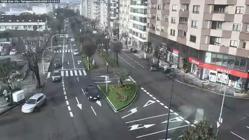 Vigo, Gran Via Avenue & Rua de Tarragona Avenue Live Cam - Pontevedra, Galicia, Spain