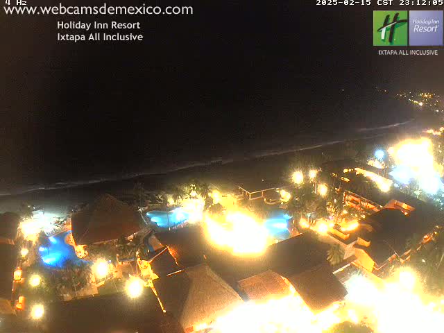 Ixtapa Zihuatanejo, Playa Thalia Beach live Cam - Zihuatanejo de Azueta, Guerrero, Mexico