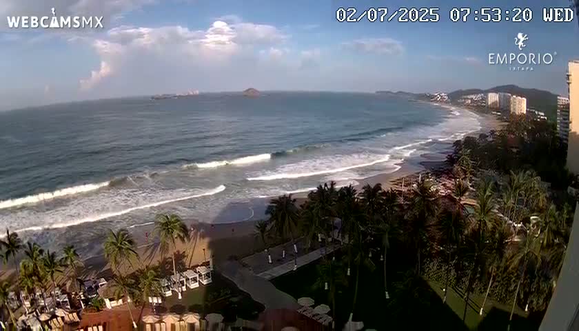 Ixtapa Zihuatanejo, Playa Thalia Beach live Cam - Zihuatanejo de Azueta, Guerrero, Mexico