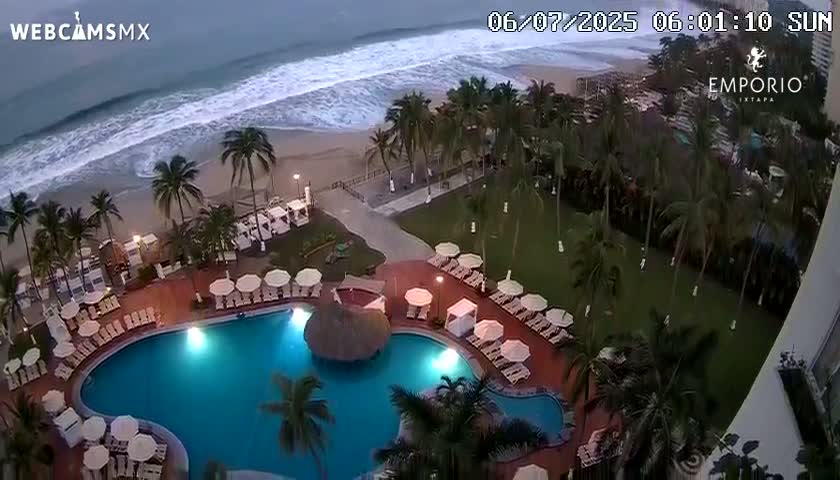 Ixtapa Zihuatanejo, Playa Thalia Beach live Cam - Zihuatanejo de Azueta, Guerrero, Mexico