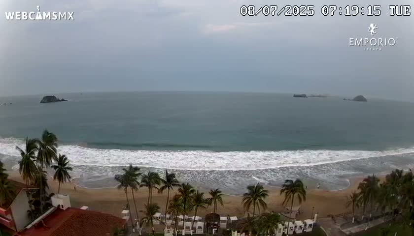 Ixtapa Zihuatanejo, Playa Thalia Beach live Cam - Zihuatanejo de Azueta, Guerrero, Mexico