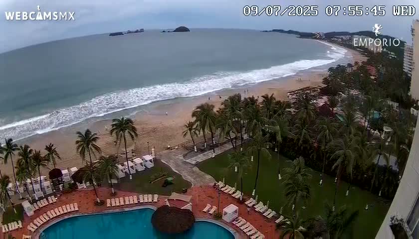 Ixtapa Zihuatanejo, Playa Thalia Beach live Cam - Zihuatanejo de Azueta, Guerrero, Mexico
