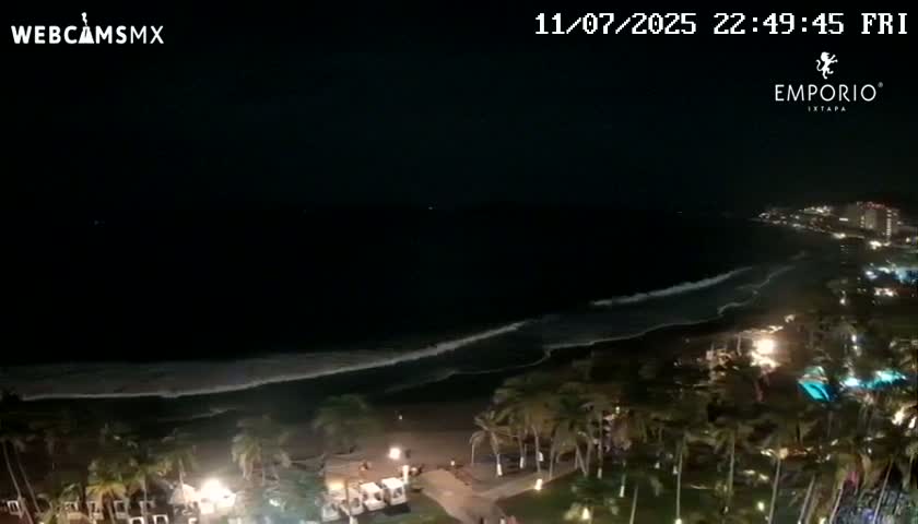 Ixtapa Zihuatanejo, Playa Thalia Beach live Cam - Zihuatanejo de Azueta, Guerrero, Mexico