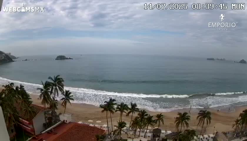 Ixtapa Zihuatanejo, Playa Thalia Beach live Cam - Zihuatanejo de Azueta, Guerrero, Mexico