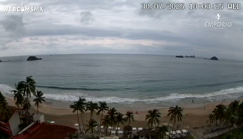Ixtapa Zihuatanejo, Playa Thalia Beach live Cam - Zihuatanejo de Azueta, Guerrero, Mexico