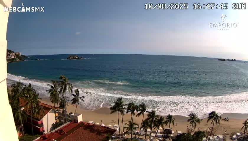 Ixtapa Zihuatanejo, Playa Thalia Beach live Cam - Zihuatanejo de Azueta, Guerrero, Mexico