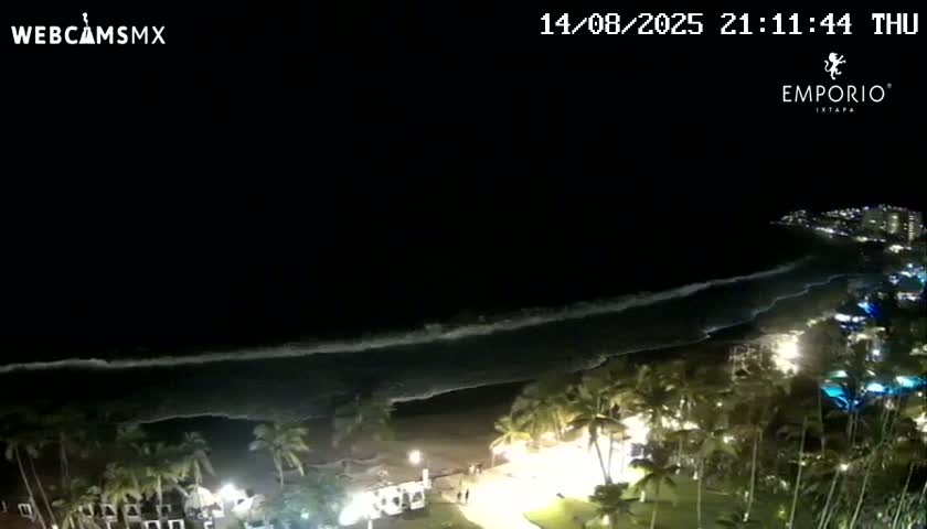 Ixtapa Zihuatanejo, Playa Thalia Beach live Cam - Zihuatanejo de Azueta, Guerrero, Mexico
