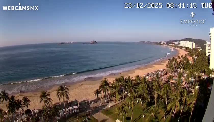 Ixtapa Zihuatanejo, Playa Thalia Beach live Cam - Zihuatanejo de Azueta, Guerrero, Mexico