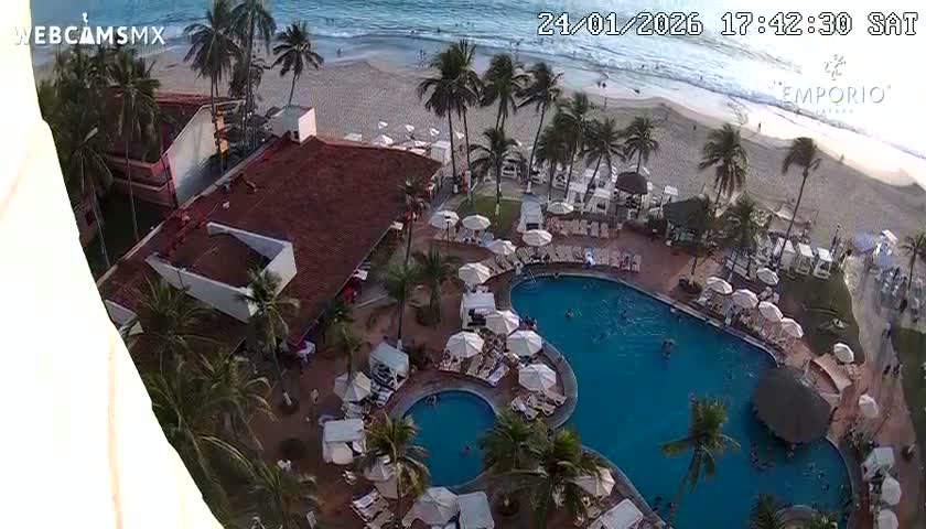 Ixtapa Zihuatanejo, Playa Thalia Beach live Cam - Zihuatanejo de Azueta, Guerrero, Mexico