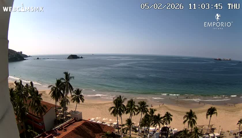 Ixtapa Zihuatanejo, Playa Thalia Beach live Cam - Zihuatanejo de Azueta, Guerrero, Mexico