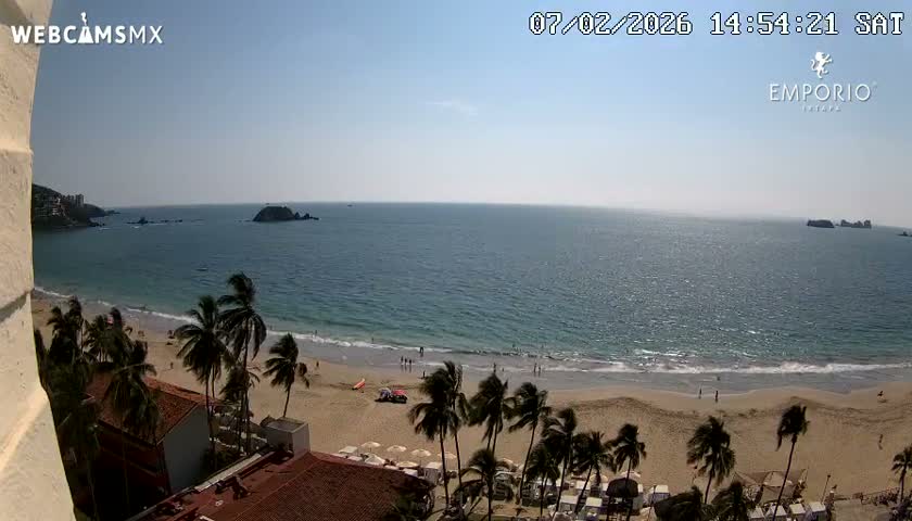 Ixtapa Zihuatanejo, Playa Thalia Beach live Cam - Zihuatanejo de Azueta, Guerrero, Mexico
