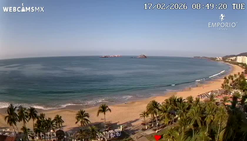 Ixtapa Zihuatanejo, Playa Thalia Beach live Cam - Zihuatanejo de Azueta, Guerrero, Mexico