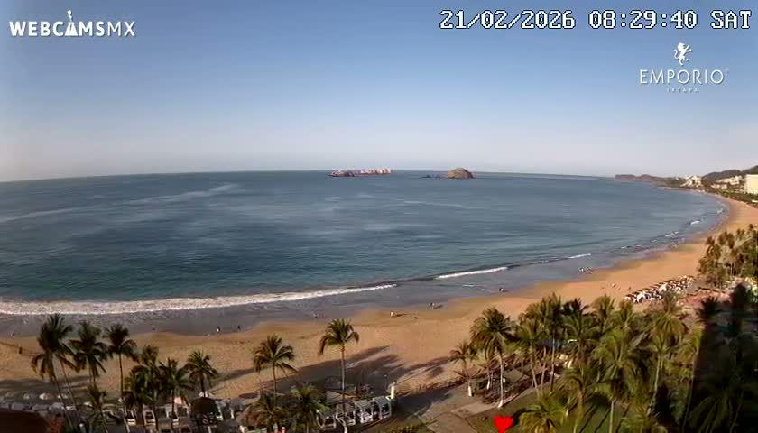 Ixtapa Zihuatanejo, Playa Thalia Beach live Cam - Zihuatanejo de Azueta, Guerrero, Mexico