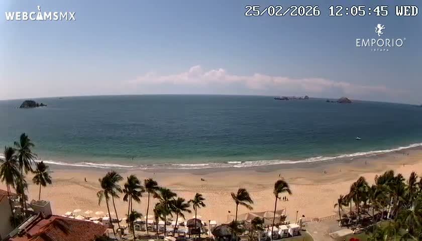 Ixtapa Zihuatanejo, Playa Thalia Beach live Cam - Zihuatanejo de Azueta, Guerrero, Mexico